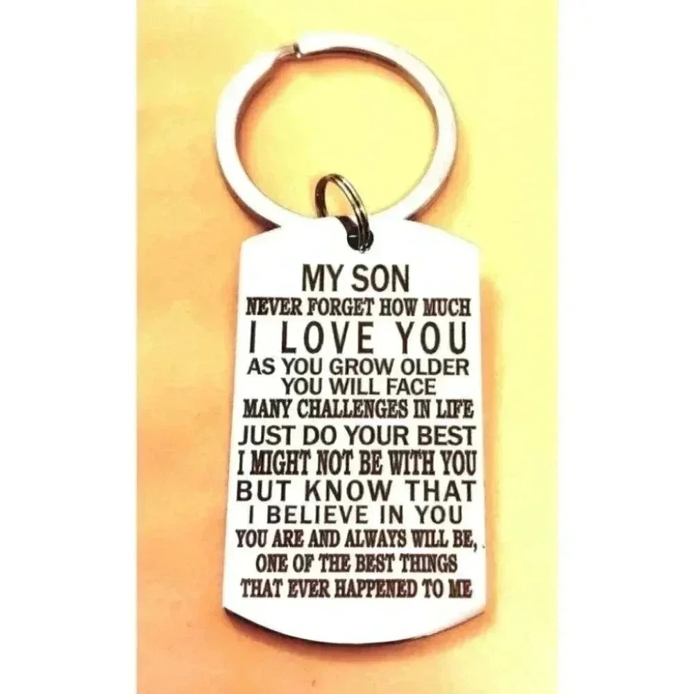 To My Son Best Thing Ever Happened To Me Stainless Steel Keychain